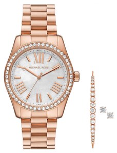 MICHAEL KORS Lexington Pave Crystals Gift Set - MK1088, Rose Gold case with Stainless Steel Bracelet