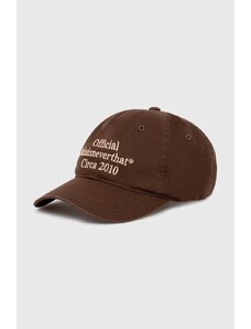 Βαμβακερό καπέλο του μπέιζμπολ thisisneverthat Times Cap χρώμα: καφέ, TN240WHWBC04