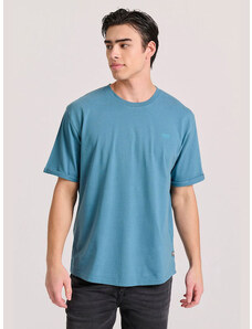 Funky Buddha ανδρικό βαμβακερό t-shirt μπλε FBM009-006-04-deep teal