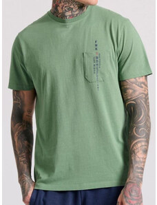 Funky Buddha ανδρικό βαμβακερό t-shirt πράσινο FBM009-016-04-DK