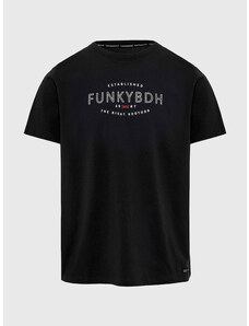 Funky Buddha ανδρικό βαμβακερό t-shirt μαύρο FBM009-094-04-black