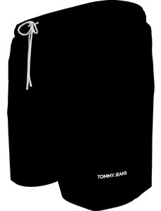 Tommy hilfiger ανδρικό μαγιό μαύρο polyester slim fit um0um03203-bds
