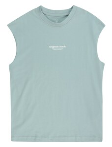 Jack & Jones Junior Μπλουζάκι 'VESTERBRO' γαλαζοπράσινο / λευκό