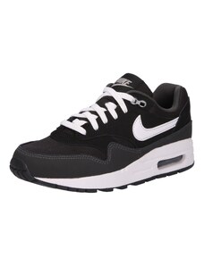 Nike Sportswear Σνίκερ 'Air Max 1' ασημόγκριζο / μαύρο / λευκό