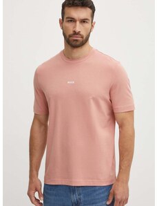 Μπλουζάκι BOSS BOSS ORANGE χρώμα: ροζ, 50473278