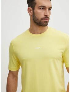 Μπλουζάκι BOSS BOSS ORANGE χρώμα: κίτρινο, 50473278