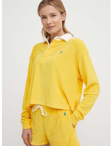 Longsleeve Polo Ralph Lauren χρώμα: κίτρινο, 211936223
