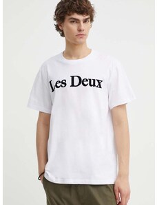 Βαμβακερό μπλουζάκι Les Deux ανδρικό, χρώμα: άσπρο, LDM101180