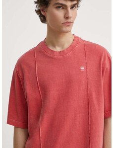 Βαμβακερό μπλουζάκι G-Star Raw ανδρικό, χρώμα: ροζ, D24631-C756