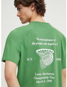 Βαμβακερό μπλουζάκι Les Deux ανδρικό, χρώμα: πράσινο, LDM101182
