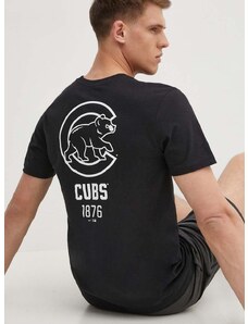 Βαμβακερό μπλουζάκι Nike Chicago Cubs ανδρικό, χρώμα: μαύρο
