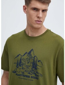 Βαμβακερό μπλουζάκι The North Face ανδρικό, χρώμα: πράσινο, NF0A87DXPIB1