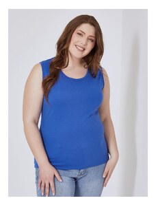 Celestino Αμάνικη μπλούζα με βαμβάκι μπλε για Γυναίκα