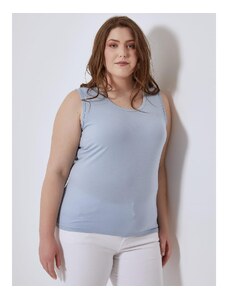Celestino Αμάνικη μπλούζα με βαμβάκι γαλαζιο για Γυναίκα