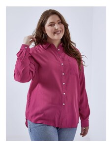 Celestino Μονόχρωμο πουκάμισο με τσέπη μωβ για Γυναίκα