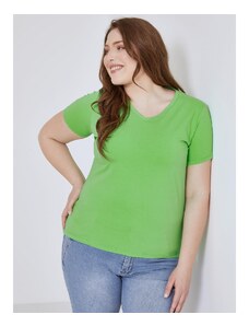 Celestino T-shirt με v λαιμόκοψη πρασινο ανοιχτο για Γυναίκα