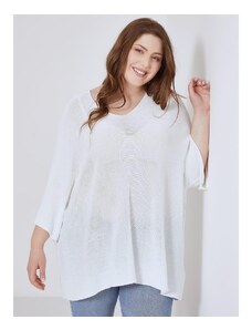 Celestino Oversized μπλούζα λεπτής πλέξης λευκο για Γυναίκα