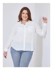 Celestino Ασύμμετρο πουκάμισο με τσέπη λευκο για Γυναίκα
