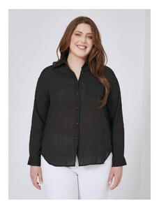 Celestino Ασύμμετρο πουκάμισο με τσέπη μαυρο για Γυναίκα