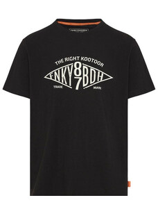 Funky Buddha ανδρικό βαμβακερό t-shirt μαύρο FBM009-098-04-black