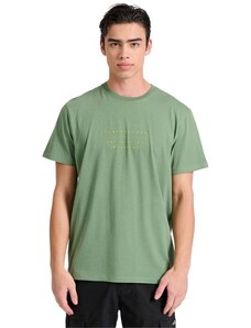 Funky Buddha ανδρικό βαμβακερό t-shirt πράσινο FBM009-041-04-dk