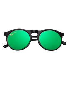 LimeShade Γυαλιά Ηλίου με Μαύρο Σκελετό και Πράσινο Φακό