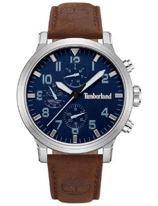TIMBERLAND Managate TDWGF0042101 Dual Time Brown Leather Strap
