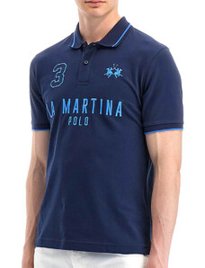 Ανδρική Κοντομάνικη Polo Μπλούζα La Martina - 3LMYMP320 07017