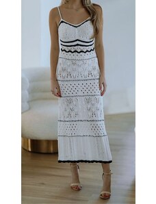 Owtwo Φόρεμα πλεκτό διάτρητο παραλίας - White (Λευκό)
