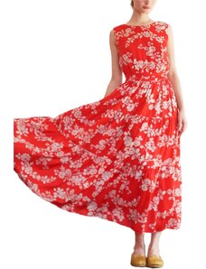 MADAME SHOU SHOU Φορεμα Harmonica red floral