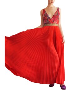 MADAME SHOU SHOU Φορεμα Cardinal red floral