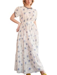 MADAME SHOU SHOU Φορεμα Lovi-Lovi blue floral 080554