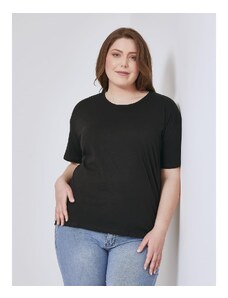 Celestino Ασύμμετρο t-shirt μαυρο για Γυναίκα