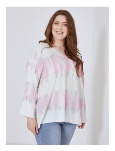 Celestino Πλεκτή μπλούζα tie dye ροζ για Γυναίκα