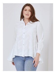 Celestino Διάτρητο κεντητό πουκάμισο λευκο για Γυναίκα