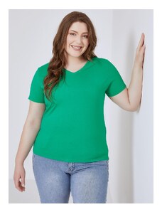 Celestino T-shirt με v λαιμόκοψη πρασινο για Γυναίκα