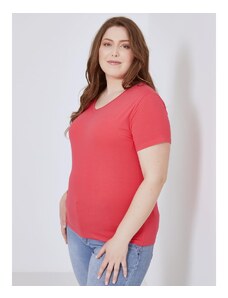 Celestino T-shirt με v λαιμόκοψη κοραλι για Γυναίκα