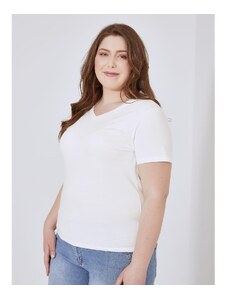 Celestino T-shirt με v λαιμόκοψη λευκο για Γυναίκα