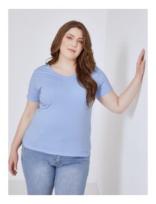 Celestino T-shirt με v λαιμόκοψη γαλαζιο για Γυναίκα