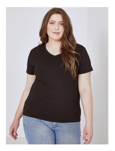 Celestino T-shirt με v λαιμόκοψη μαυρο για Γυναίκα