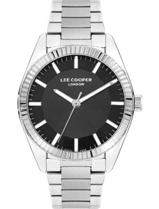 LEE COOPER Mens - LC07950.350, Silver case with Stainless Steel Bracelet