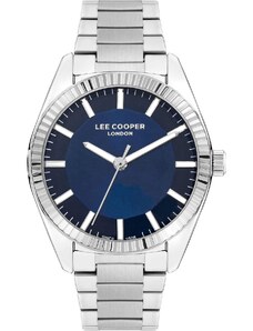 LEE COOPER Mens - LC07950.390, Silver case with Stainless Steel Bracelet