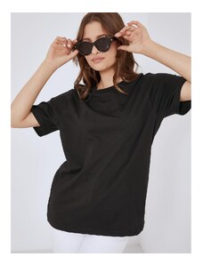 Celestino Unisex t-shirt από βαμβάκι μαυρο για Γυναίκα
