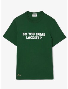 Lacoste T-shirt κανονική γραμμή πράσινο βαμβακερό