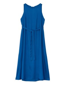 Islandboutique Satin Ecovero Sleeveless Dress Philosophy Royal Blue