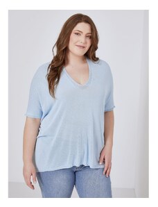Celestino Oversized μπλούζα λεπτής πλέξης γαλαζιο για Γυναίκα