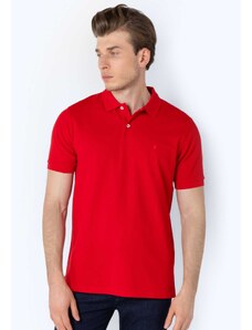 The Bostonians Polo μπλούζα κανονική γραμμή κόκκινο βαμβακερό