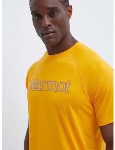 Αθλητικό μπλουζάκι Marmot Windridge Graphic χρώμα: κίτρινο