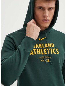 Μπλούζα Nike Oakland Athletics χρώμα: πράσινο, με κουκούλα