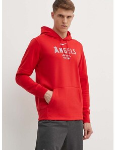 Μπλούζα Nike Los Angeles Angels χρώμα: κόκκινο, με κουκούλα